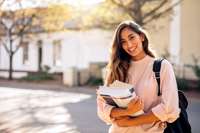 Student smiling