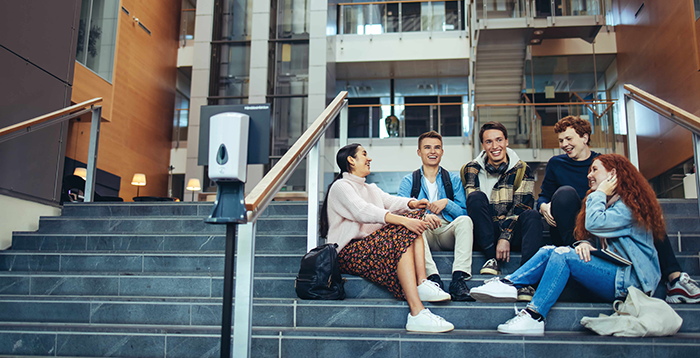 Students on campus