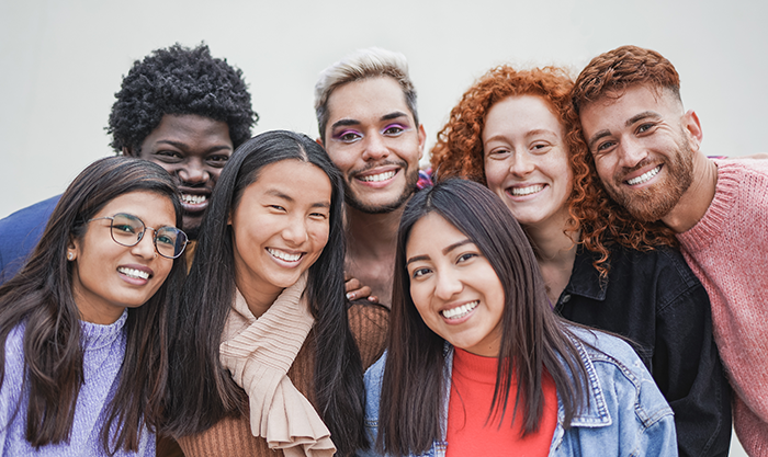 Diverse college students