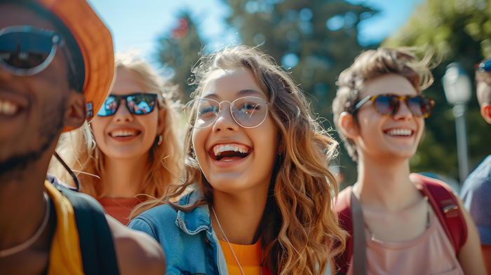 Smiling students