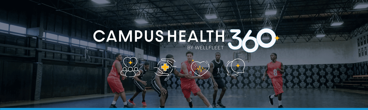 Students playing basketball