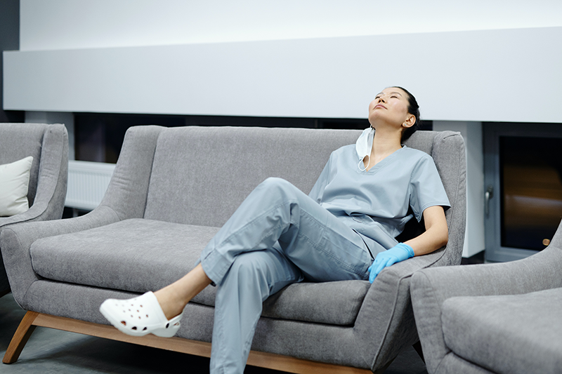Exhausted nurse